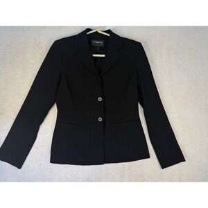 Liz Claiborne Classics Womens Black Blazer Jacket Size 4 Career Workwear